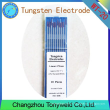 WT-20 2% de eletrodos de tungstênio TIG de 1.6mm 1/16 &#39;&#39; Thoriated